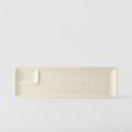 Premium Dumpling Plate – White Ivory Glaze 33cm