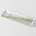 Premium Dumpling Plate – Green Brushstroke Glaze 33cm