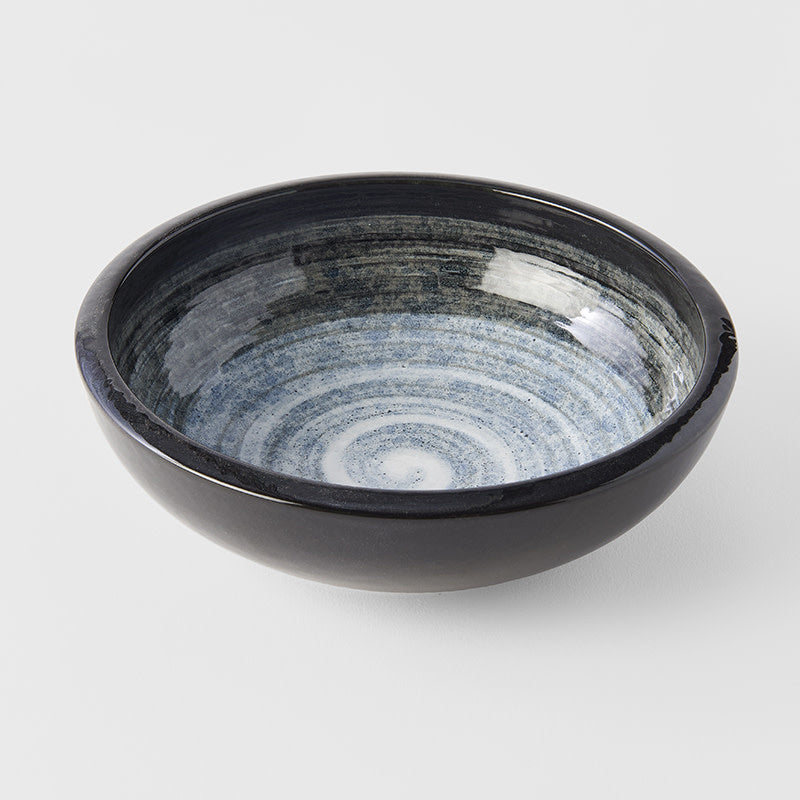 Premium 20.3cm Blue Cloud Glaze Ceramic Pasta Bowl 600ml Dishwasher Microwave Safe