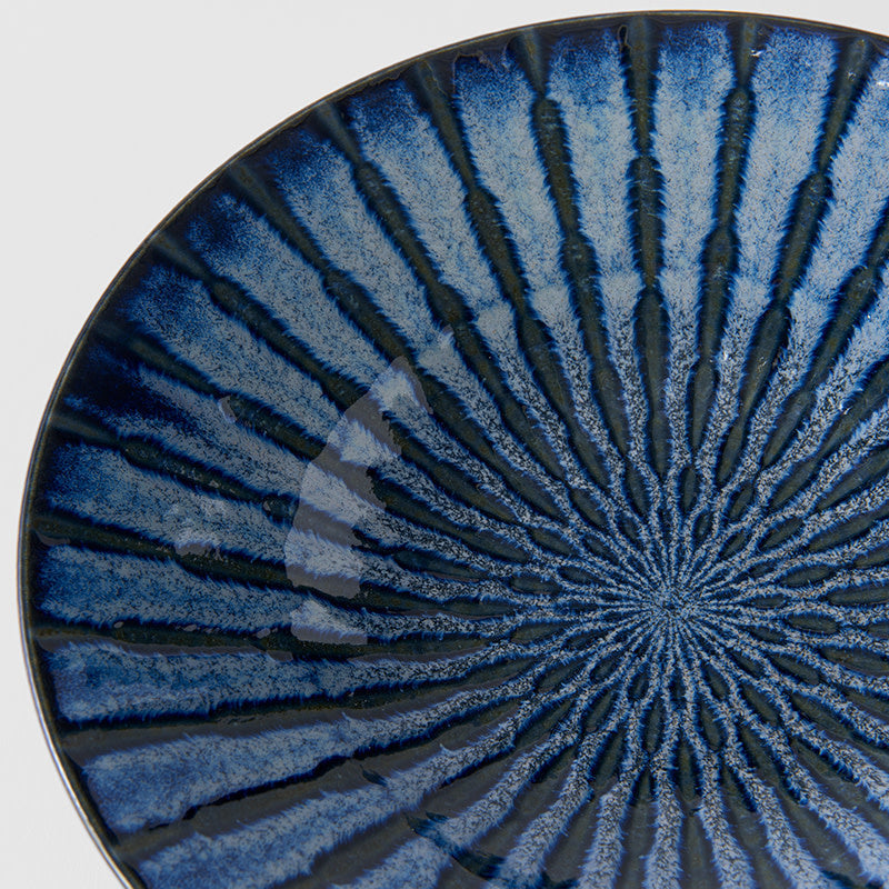 Premium Bowl – Dark Blue Indigo Drip Glaze 24cm, 400ml