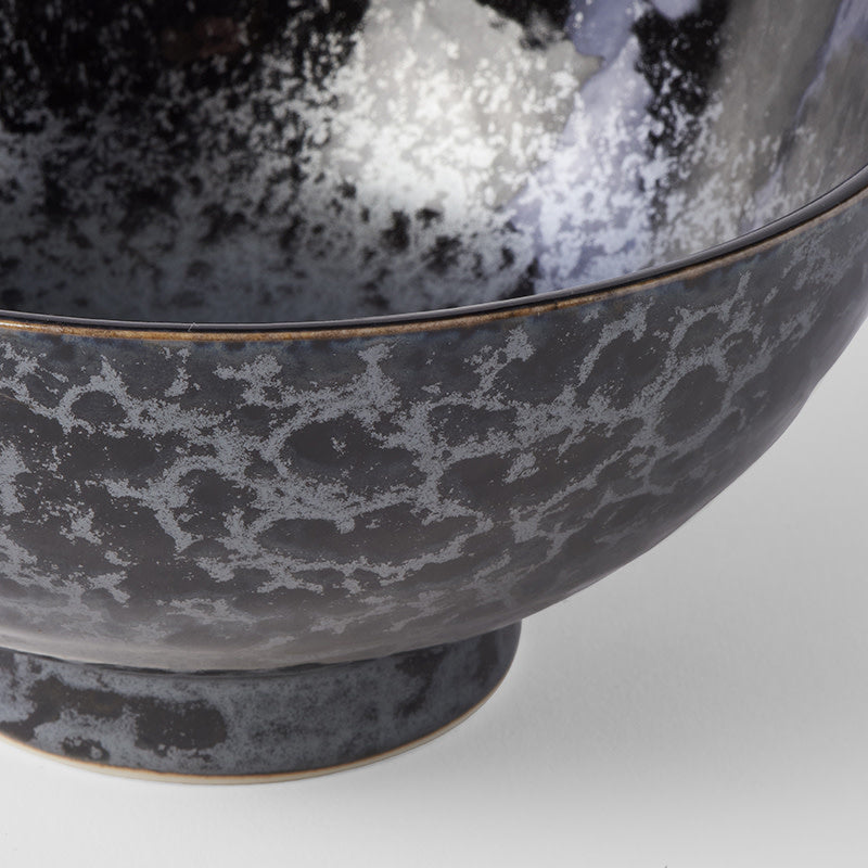 Premium Udon Bowl – Black Pearl Glaze 19.8cm