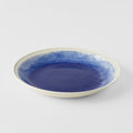 Premium 24.5cm Ocean Blue Glaze Ceramic Pasta Bowl 400ml Dishwasher Microwave Safe