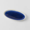 Premium Oval Plate with Ocean Blue Glaze - 22cm