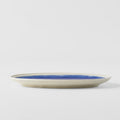 Premium Oval Plate with Ocean Blue Glaze - 22cm