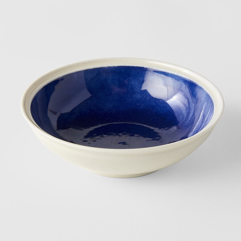 Premium 13.8cm Ocean Blue Glaze Ceramic Bowl 180ml Dishwasher Microwave Safe