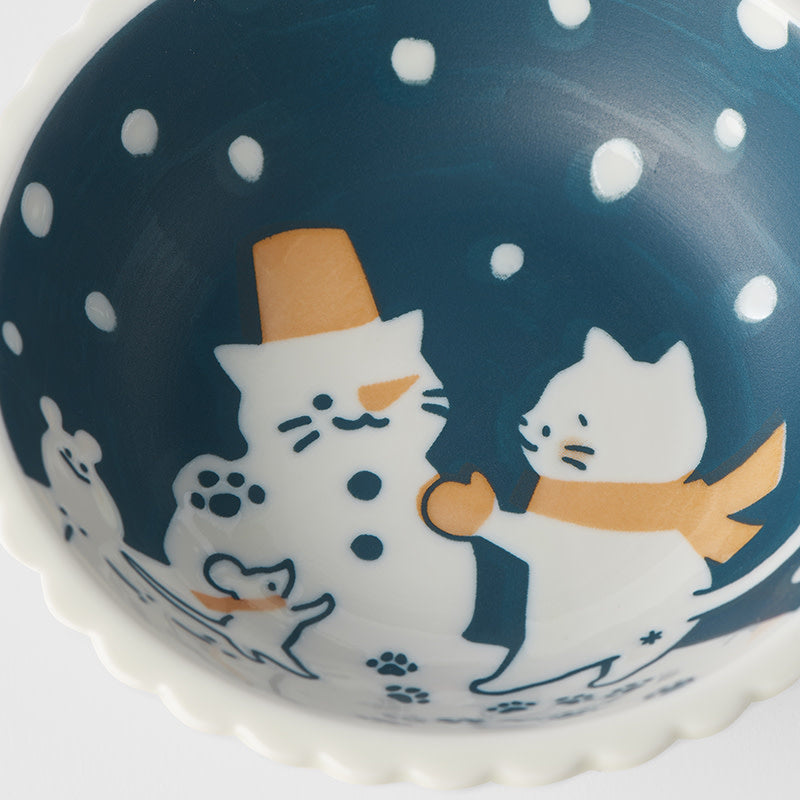Premium Snow Cat Pasta Bowl - 14cm