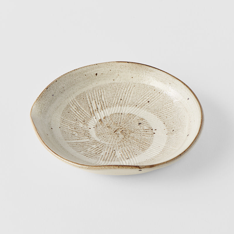 Premium 13cm Spiral Sand Glaze Organic Ceramic Plate Dishwasher Microwave Safe