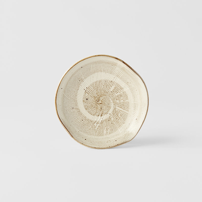 Premium 13cm Spiral Sand Glaze Organic Ceramic Plate Dishwasher Microwave Safe