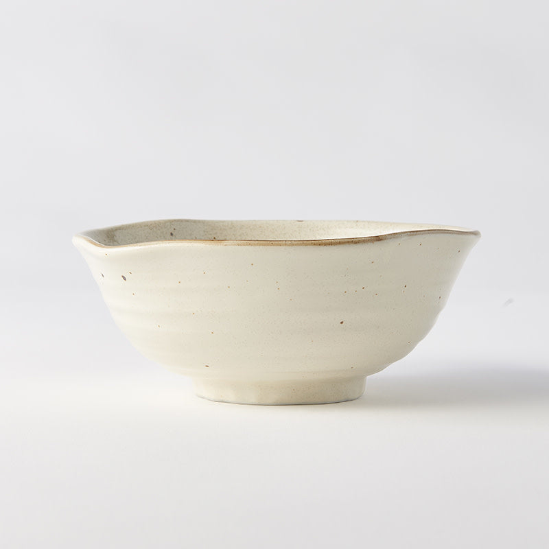 Premium 18cm Spiral Sand Glaze Organic Ceramic Bowl 500ml Dishwasher Microwave Safe