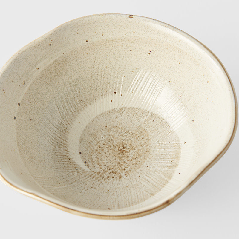 Premium 18cm Spiral Sand Glaze Organic Ceramic Bowl 500ml Dishwasher Microwave Safe