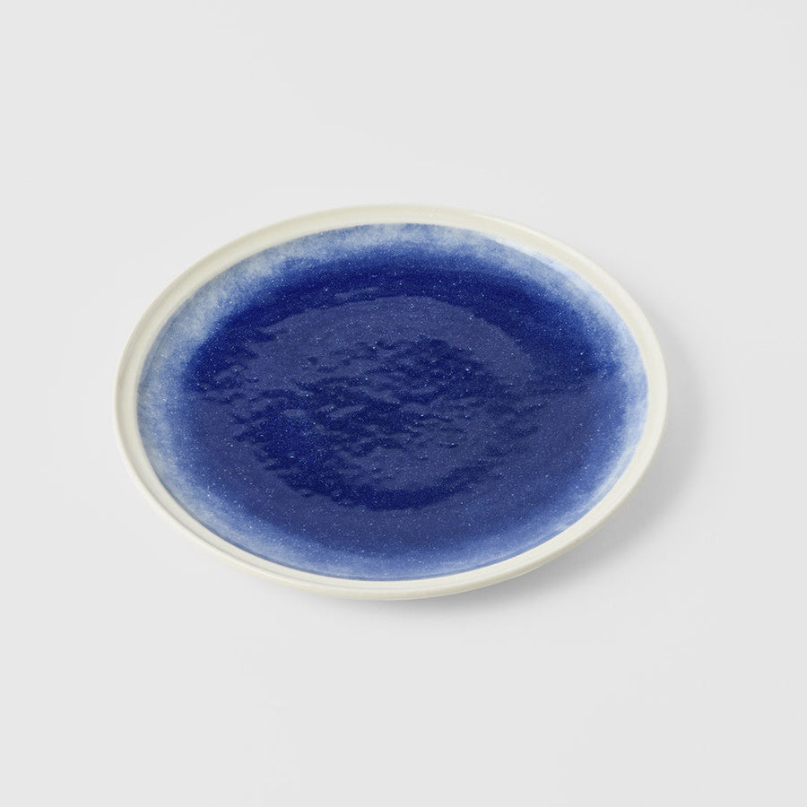 Premium 23cm Ocean Blue Glaze Ceramic Dinner Plate Dishwasher Microwave Safe