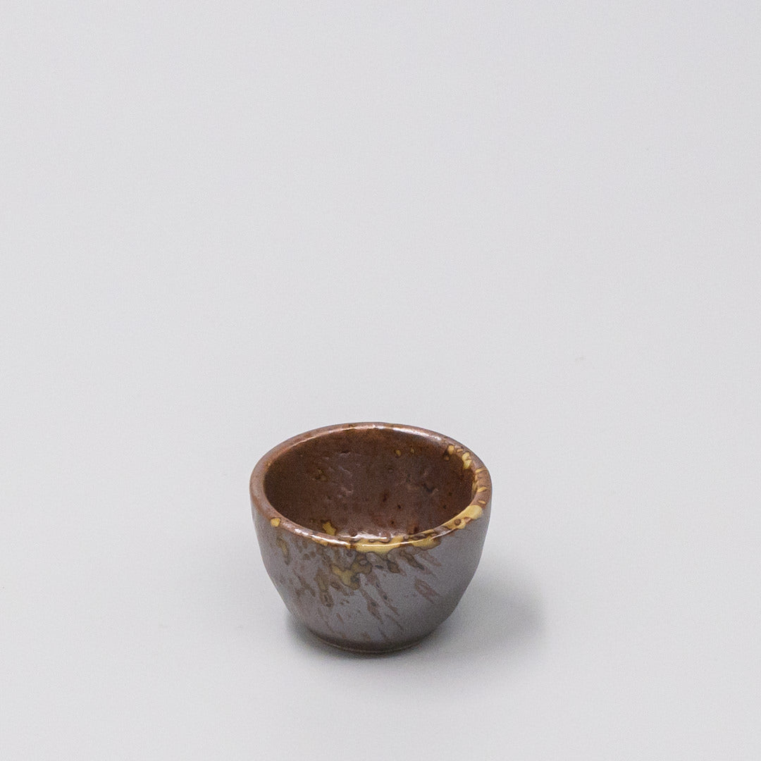 Premium 30ml Brown Blend Speckle Glaze Ceramic Sake Cup Dishwasher Safe