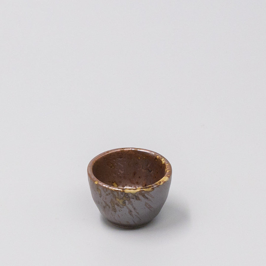 Premium 30ml Brown Blend Speckle Glaze Ceramic Sake Cup Dishwasher Safe
