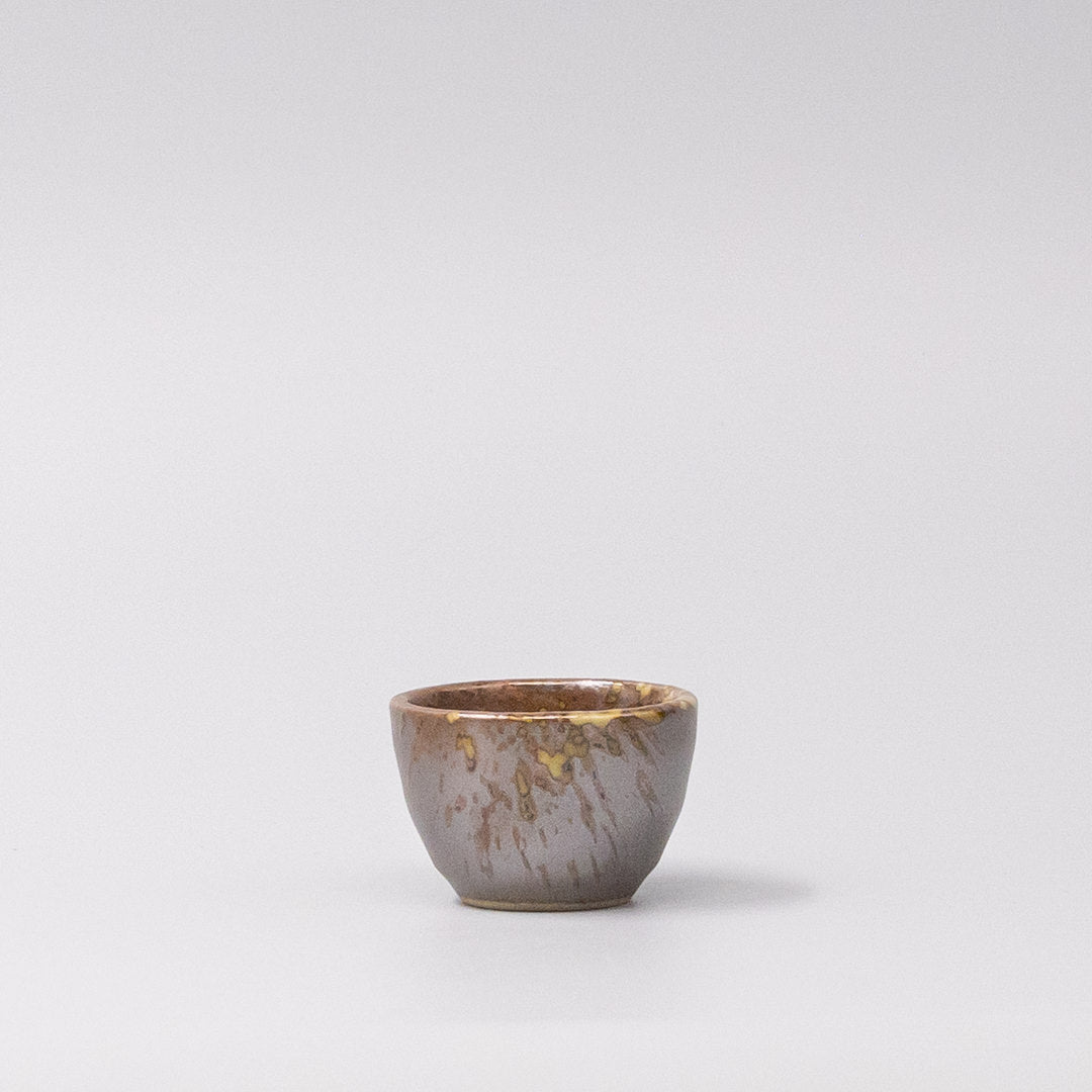 Premium 30ml Brown Blend Speckle Glaze Ceramic Sake Cup Dishwasher Safe