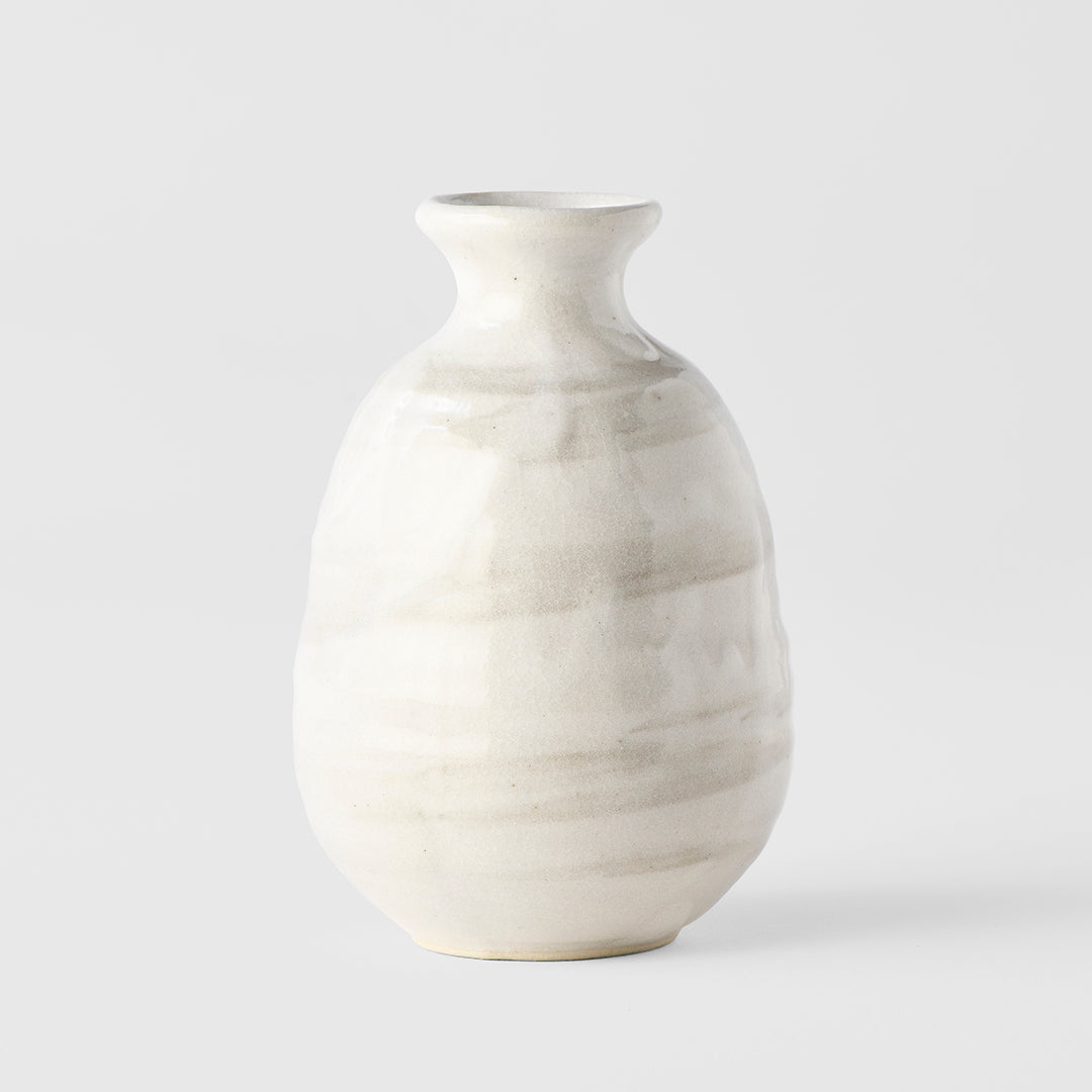 White Glaze Ceramic Sake Jug 300ml Japanese Pourer Dishwasher Microwave Safe
