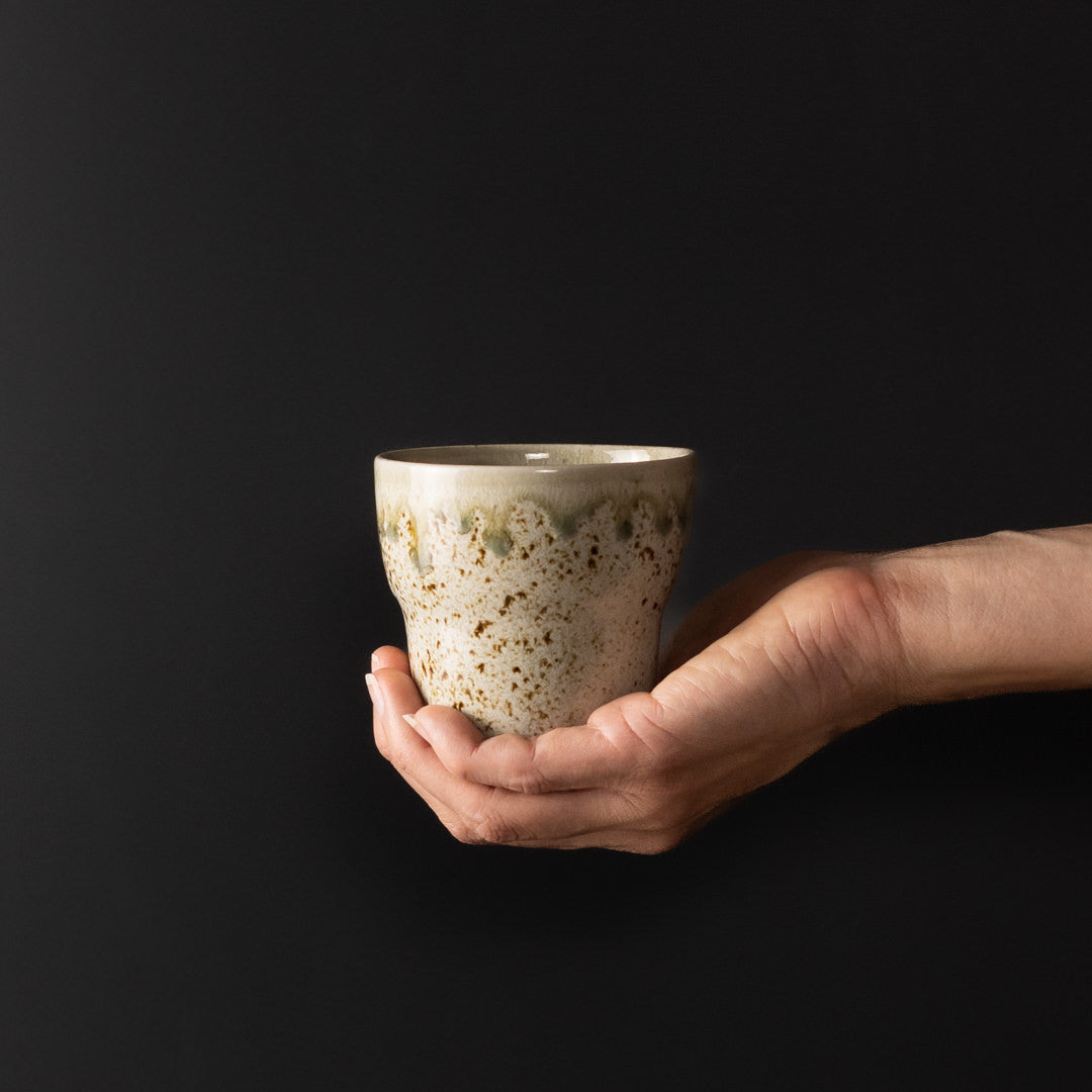 Premium 280ml Light Green Drip Glaze Yunomi Mug Japanese Ceramic Tea Cup