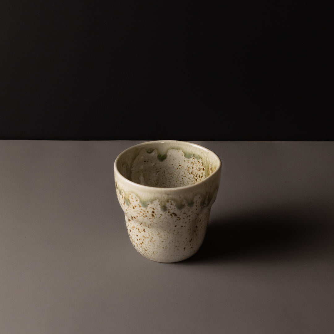 Premium 280ml Light Green Drip Glaze Yunomi Mug Japanese Ceramic Tea Cup