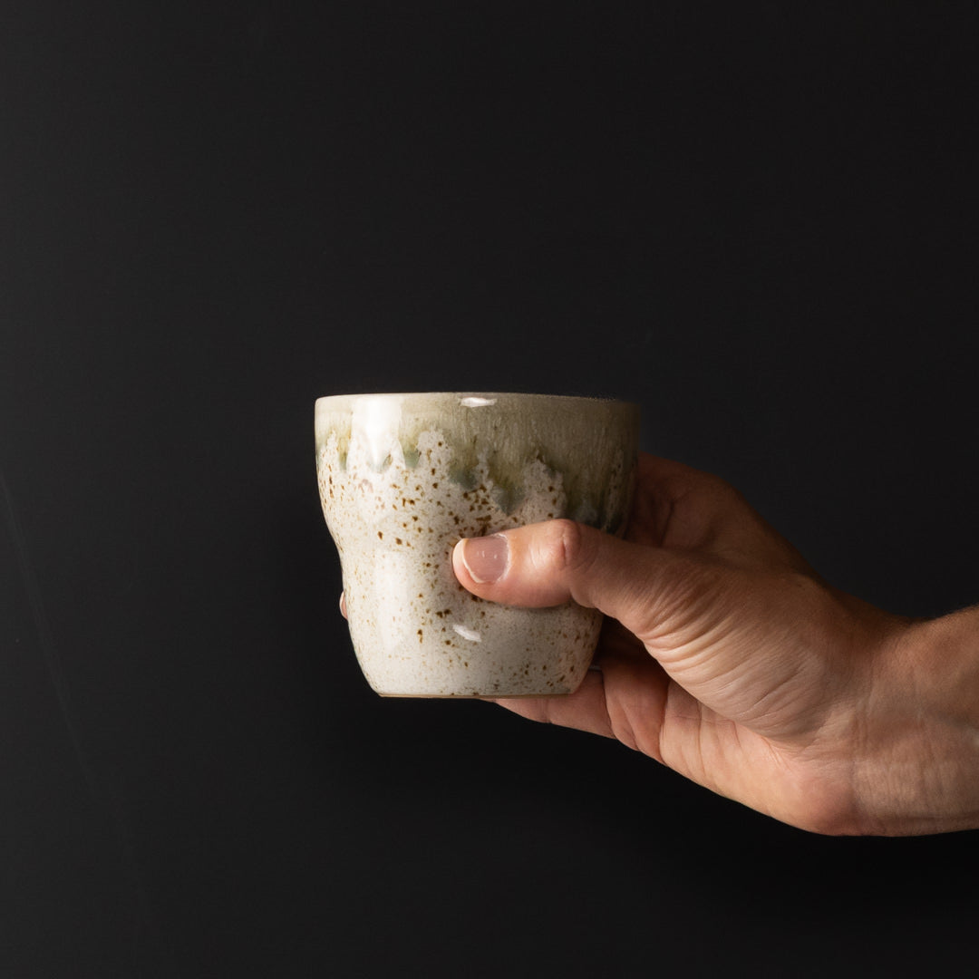 Premium 280ml Light Green Drip Glaze Yunomi Mug Japanese Ceramic Tea Cup