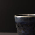 Premium 280ml Dark Indigo Glaze Yunomi Mug Japanese Ceramic Tea Cup