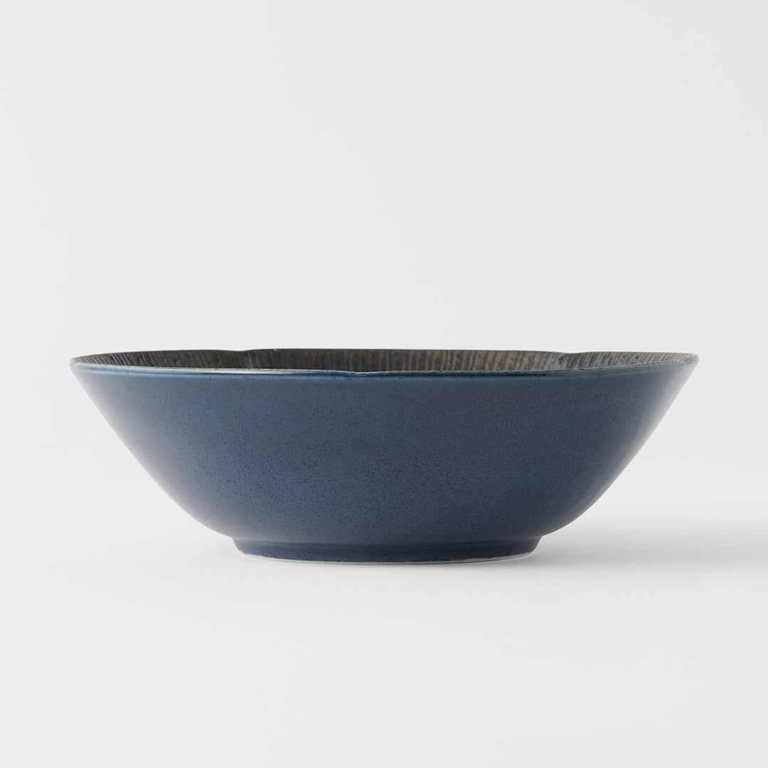 21cm Dusk Glaze Blue Ceramic Bowl 800ml Dishwasher Microwave Safe