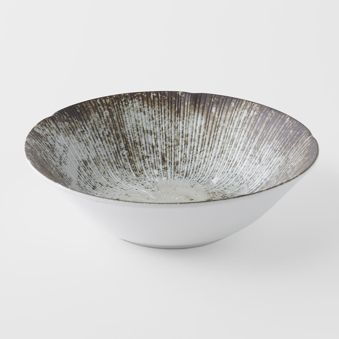 Premium Ceramic Bowl – White Wash Early Snow Glaze 21cm, 800ml