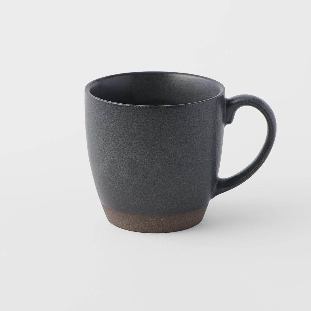 Premium 265ml Black Bisque Glaze Taiko Ceramic Mug Dishwasher Microwave Safe
