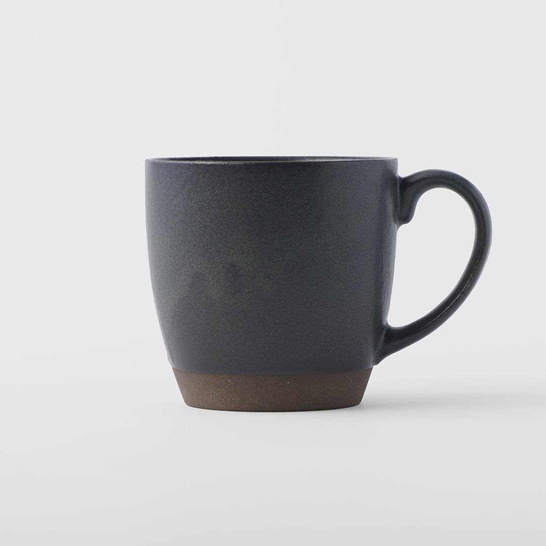 Premium 265ml Black Bisque Glaze Taiko Ceramic Mug Dishwasher Microwave Safe
