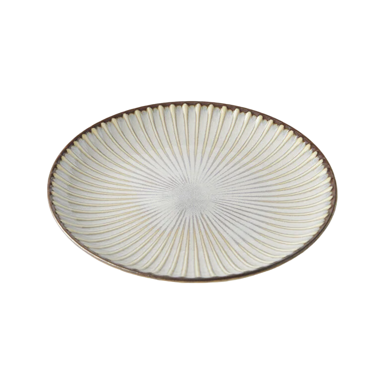Premium Ceramic Plate – White Sendan Glaze 16cm