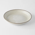Premium 22.5cm White Sendan Glaze High Rim Ceramic Plate Dishwasher Microwave Safe