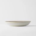 Premium 22.5cm White Sendan Glaze High Rim Ceramic Plate Dishwasher Microwave Safe