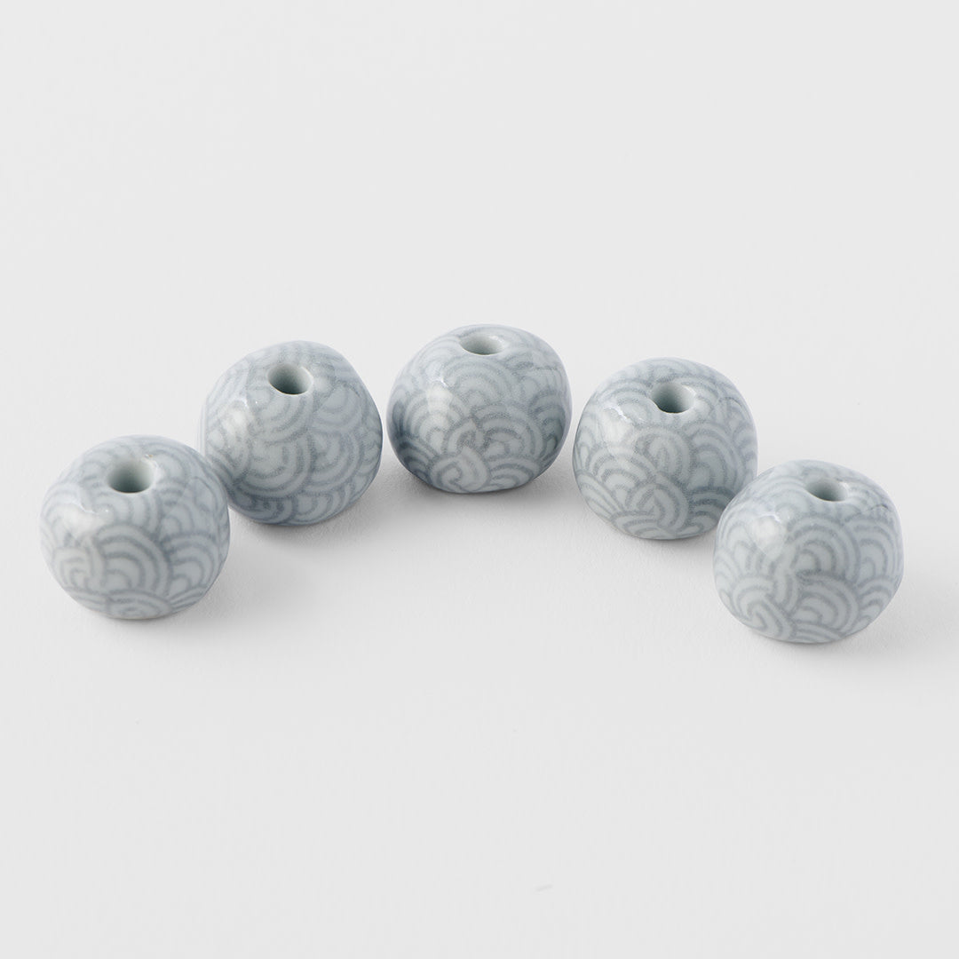 Grey Wave Ceramic Incense Stand 2.3cm Compact Decorative Fragrance Holder