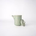 Premium 170ml Celadon Glaze Ribbed Ceramic Soy Pot Japanese Sauce Server