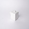 Premium 150ml Textured White Glaze Squared Ceramic Soy Pot Japanese Tableware