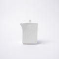 Premium 150ml Textured White Glaze Squared Ceramic Soy Pot Japanese Tableware