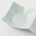 Premium Ceramic Two Section Sauce Dish – Light Green Spearmint Glaze 44ml