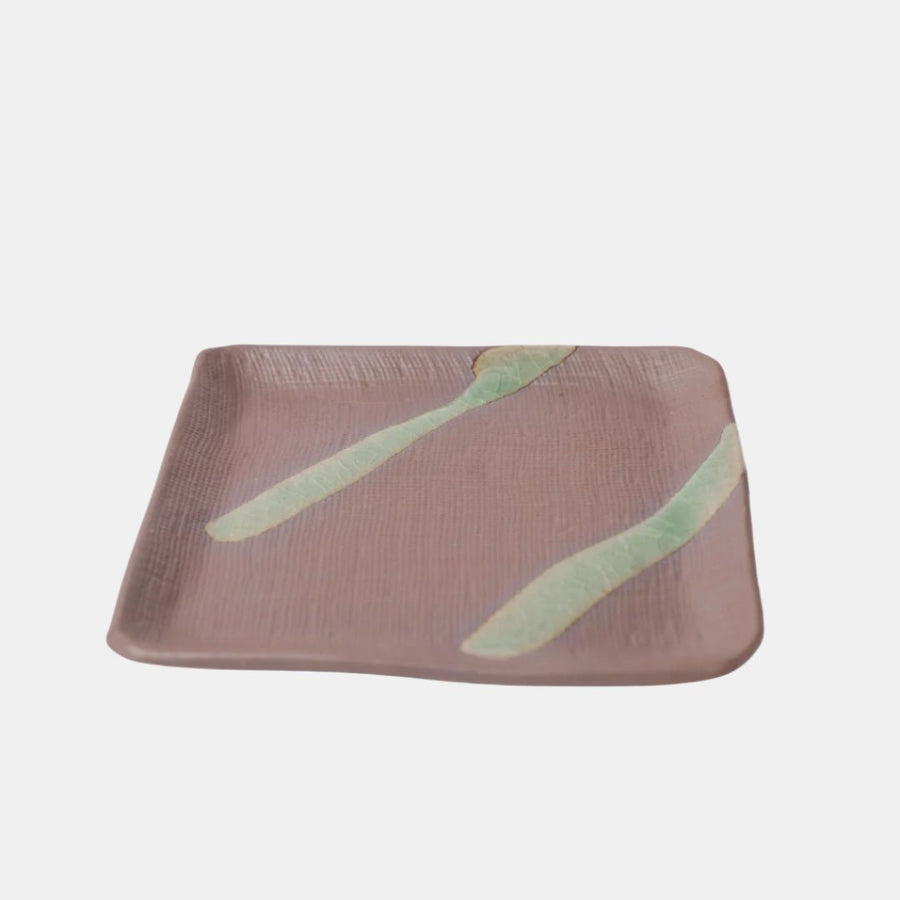 Premium 12.8cm Green Bisque Glaze Apex Ceramic Saucer Dishwasher Microwave Safe