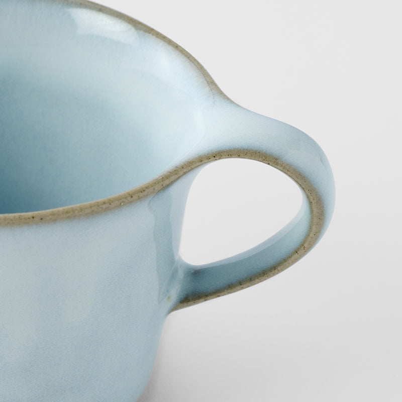 Premium 130ml Swoop Ice Blue Glaze Ceramic Cup Dishwasher Microwave Safe