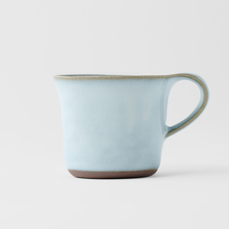 Premium 130ml Swoop Ice Blue Glaze Ceramic Cup Dishwasher Microwave Safe