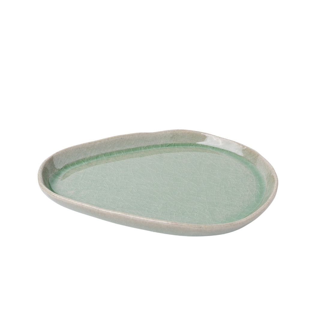 Premium Arc Green Glaze Ceramic Saucer Dishwasher Microwave Safe