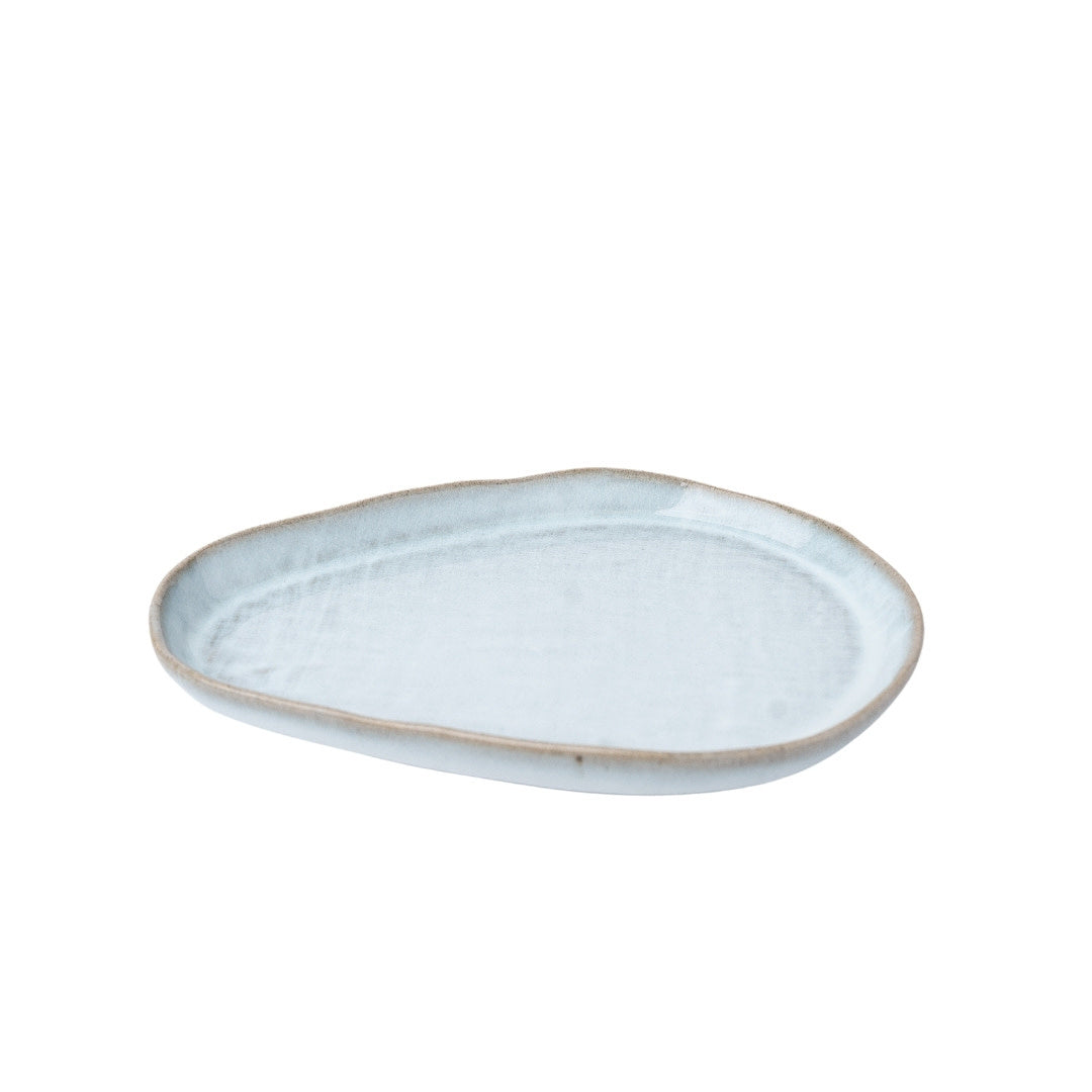 Premium Arc Cloud Blue Glaze Ceramic Saucer Dishwasher Microwave Safe
