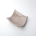 Premium Ceramic Swept Side Sushi Plate – Brown Dune Glaze 26cm