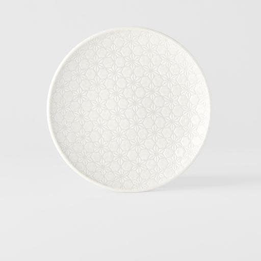 Premium 19.5cm White Star Glaze Ceramic Side Plate Dishwasher Microwave Safe