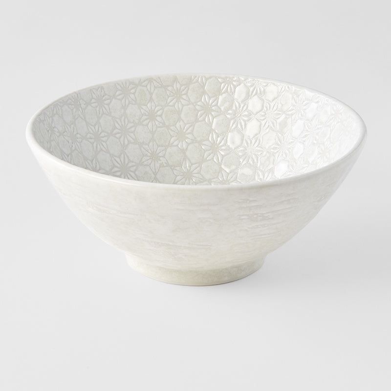 Udon Bowl 19.5cm White Star Glaze - SuperSaverAU - view 1
