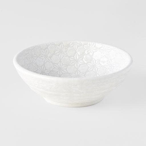 Premium 13cm White Star Glaze Ceramic Tapas Bowl 200ml Dishwasher Microwave Safe