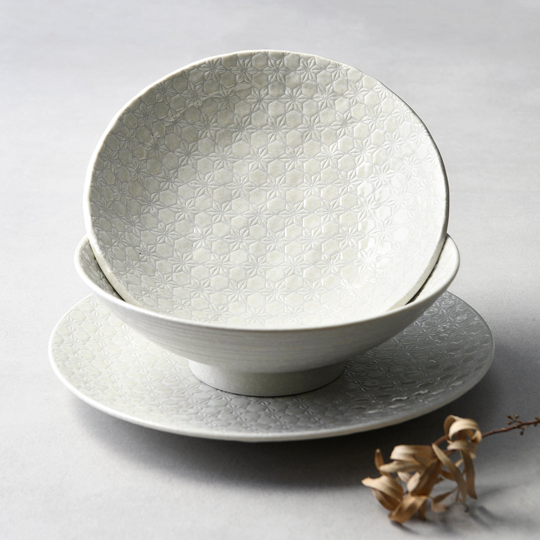 Premium 13cm White Star Glaze Ceramic Tapas Bowl 200ml Dishwasher Microwave Safe