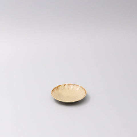 Premium 8.2cm Scallop Sand Fade Glaze Ceramic Sauce Dish Dishwasher Microwave Safe