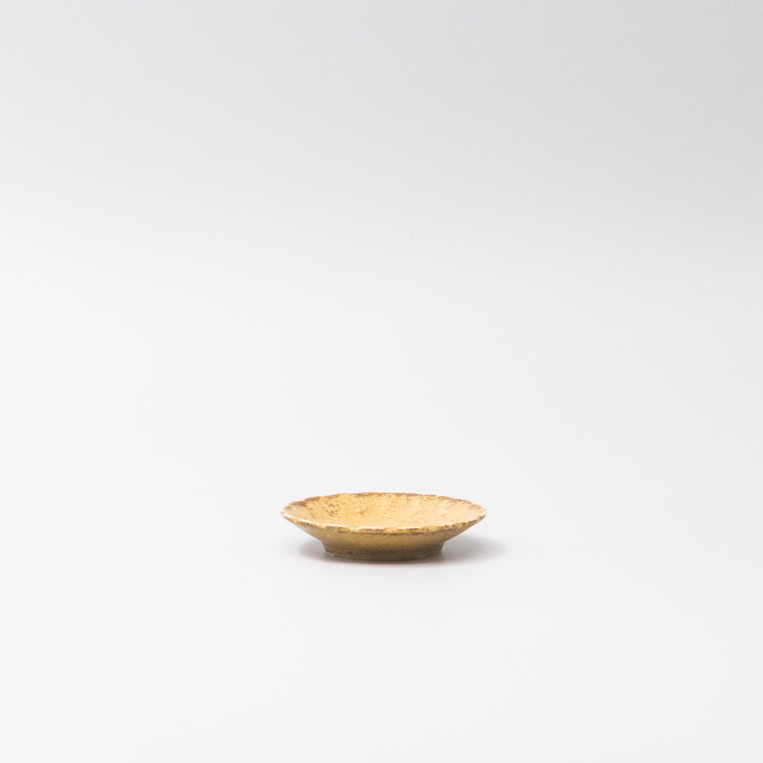 Premium Ceramic Scallop Sauce Dish – Ochre Fade Glaze 8.2cm