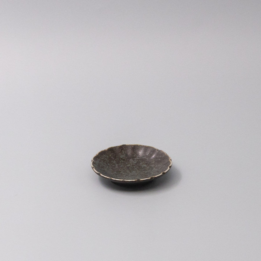 Sauce Dish 8cm Scallop Indigo Fade Glaze