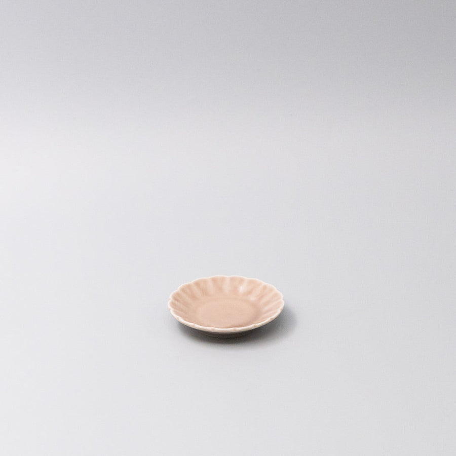 Premium Ceramic Scallop Sauce Dish – Blush Gloss Glaze 8.2cm