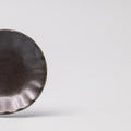 Premium 8.2cm Scallop Black Glaze Ceramic Sauce Dish Dishwasher Microwave Safe
